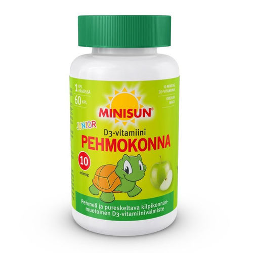 MINISUN JUNIOR PEHMOKONNA D-vitamiini 10 mikrog 120 tabl