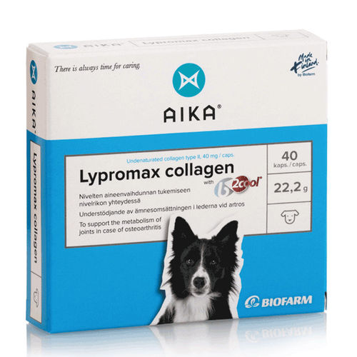 AIKA LYPROMAX COLLAGEN koiran nivelten hyvinvointiin 40 kapselia **