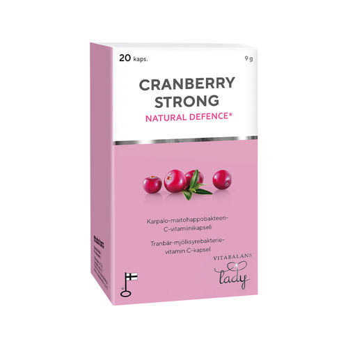 CRANBERRY STRONG karpalo-maitohappobakteeri-C-vitamiinivalmiste