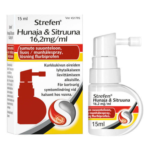 STREFEN Hunaja & Sitruuna 16,2 mg/ml sumute 15 ml