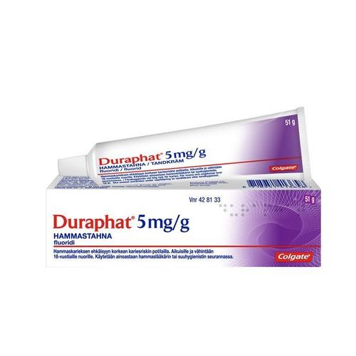 DURAPHAT 5 mg/g fluorihammastahna, eri pakkauskokoja