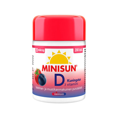 MINISUN KUNIGATAR D-vitamiini 20 mikrog 200 purutablettia