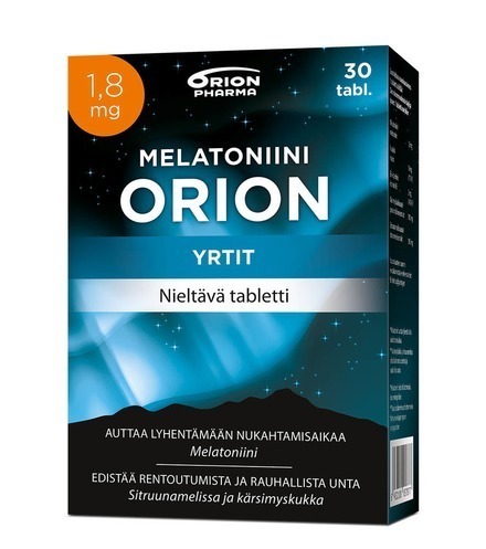 * * MELATONIINI ORION 1,8 mg YRTIT 30 tablettia