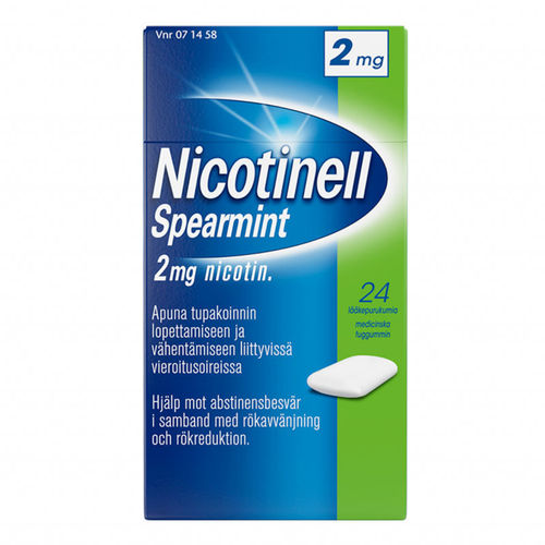 NICOTINELL SPEARMINT nikotiinipurukumi 2 mg