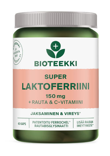 BIOTEEKIN SUPER LAKTOFERRIINI + RAUTA & C-VITAMIINI 40 kaps *