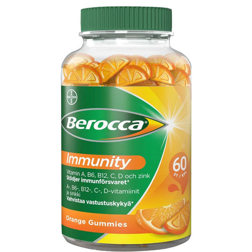 BEROCCA IMMUNITY GUMMIES appelsiininmakuinen 60 kpl