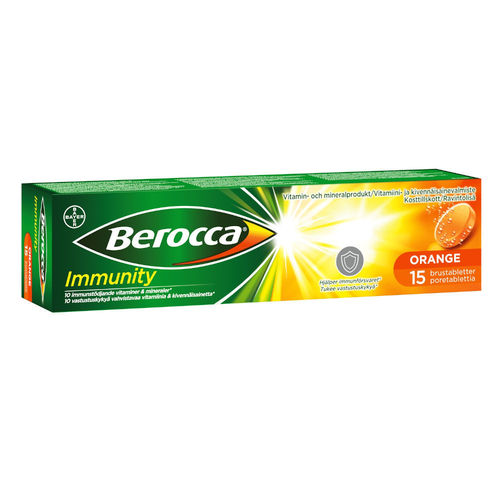 Kaupanpäällinen! Berocca Immunity appelsiini 15 poretablettia
